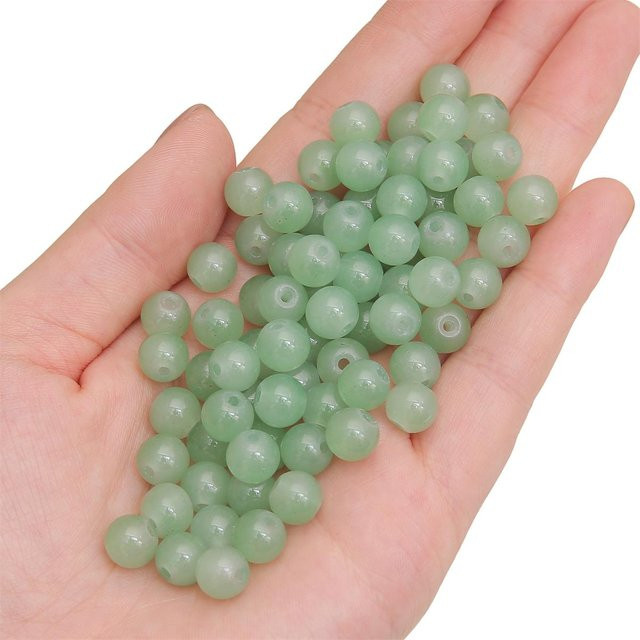 Beadia Accessories Kristallglasperlen, Jade-Imitation, einfarbig, 10 mm - Bild 1