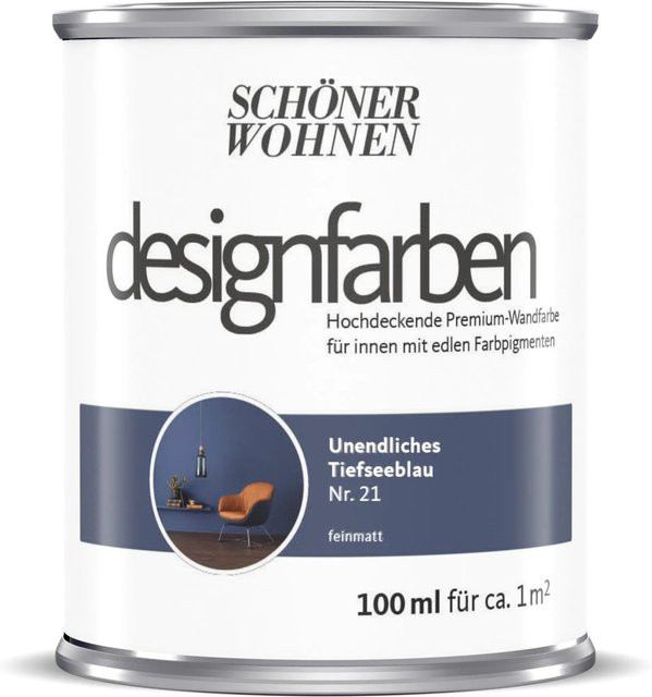 Schöner Wohnen Designfarbe Unendliches Tiefseeblau, 100 ml - Bild 1