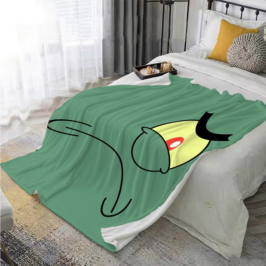 Potdemiel Spongebob Sofadecke für Erwachsene, grün, kariertes Design - Bild 2
