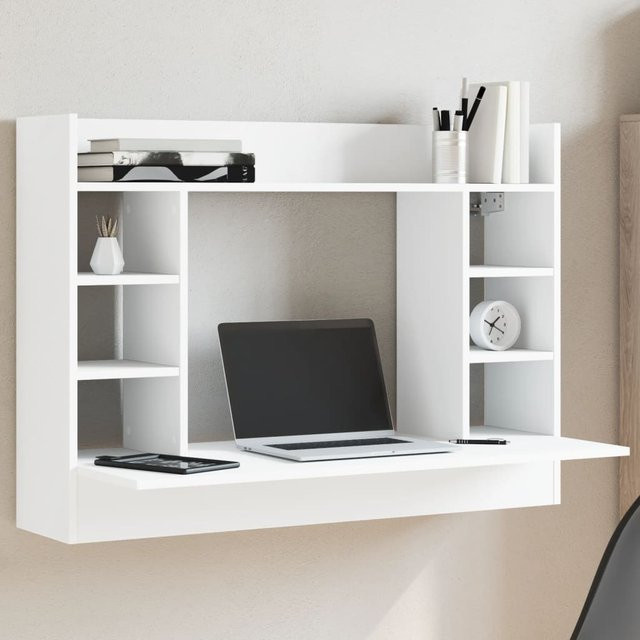 vidaXL Wand-Schreibtisch Weiß, B/T/H: 105 x 48 x 75 cm - Bild 2