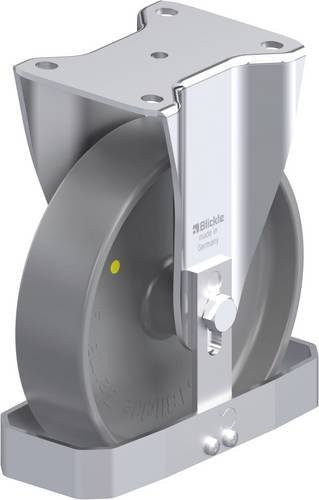 Blickle Stahlblech-Bockrolle BH-PO 200G-ELS-FS in Grau mit Kunststoffrad, Durchmesser: 200 mm, Tragfähigkeit: 600 kg - Bild 1