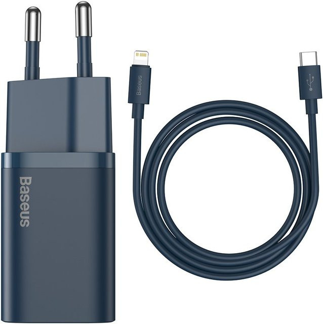 Baseus Super Si 1C Netzteil 20W mit Lightning Kabel in Blau - Bild 1