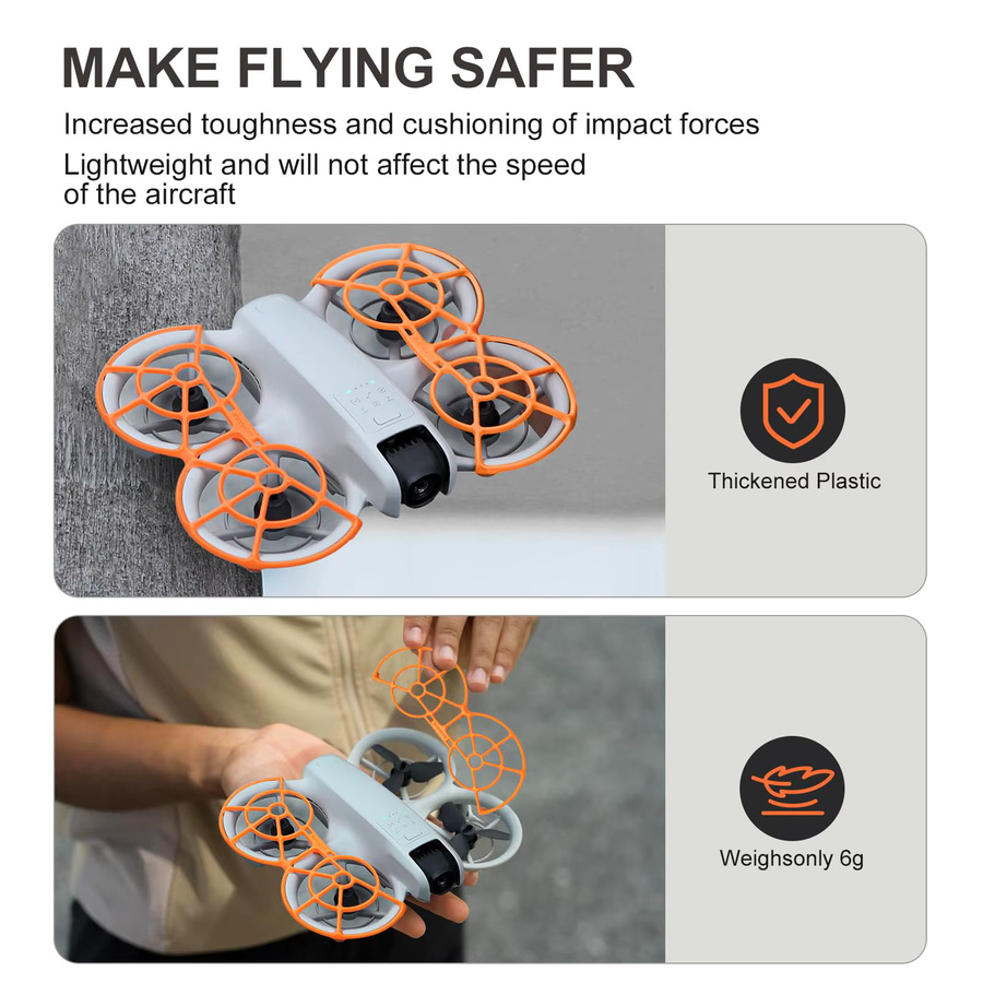 DJI Neo Propellerschutz Anti-Kollisions-Schutzring in Rot und Orange - Bild 4