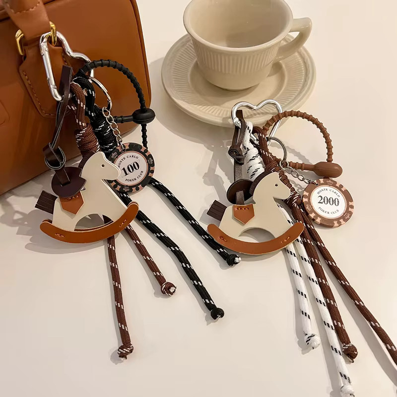 Yogodlns Taschen-Charm-Anhänger, Leder, Damen - Bild 3