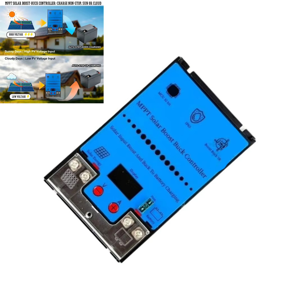 ANENG MPPT Boost Buck Solarregler 300/500W mit LCD-Display für Blei-Säure, LFP und Lithium-Batterien, Eingang 12V-80V, Ausgang 12V-88V - Bild 3