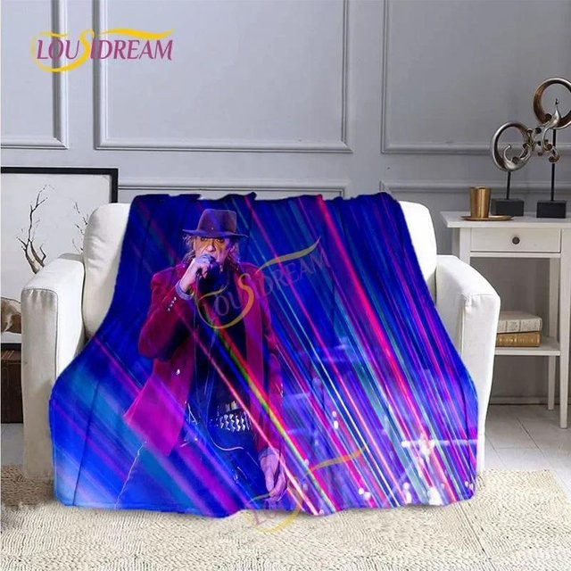 Udo Lindenberg 3D Flanelldecke aus weichem Plüsch, Dekodecke für Sofa und Bett, B/B: 75 x 100 cm - Bild 1