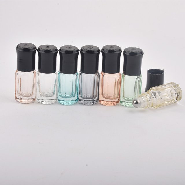 Szhu Miy Mini Parfüm Roller Flasche, 3 ml, 50 Stück, Glas, Schwarz - Bild 1