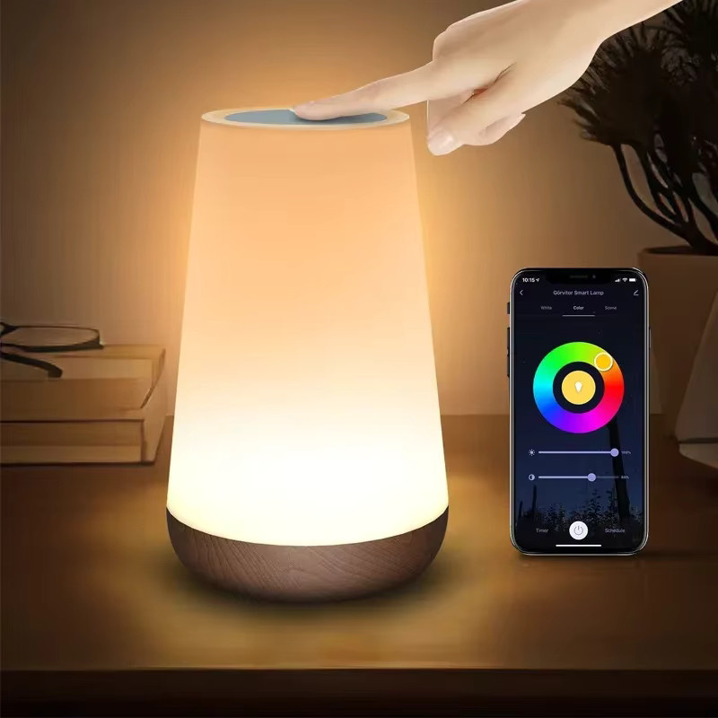 ATcomm Tuya WiFi Smart LED Nachtlicht RGB Tischlampe mit Touch-Steuerung und App-Steuerung für Alexa und Google Home, Mehrfarbig - Bild 6