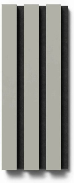 Denpanels Akustikpaneel Muster Linoleum Vapour in Schwarz mit Streifenoptik im skandinavischen Stil, B: 29,5 cm, H: 15 cm - Bild 1