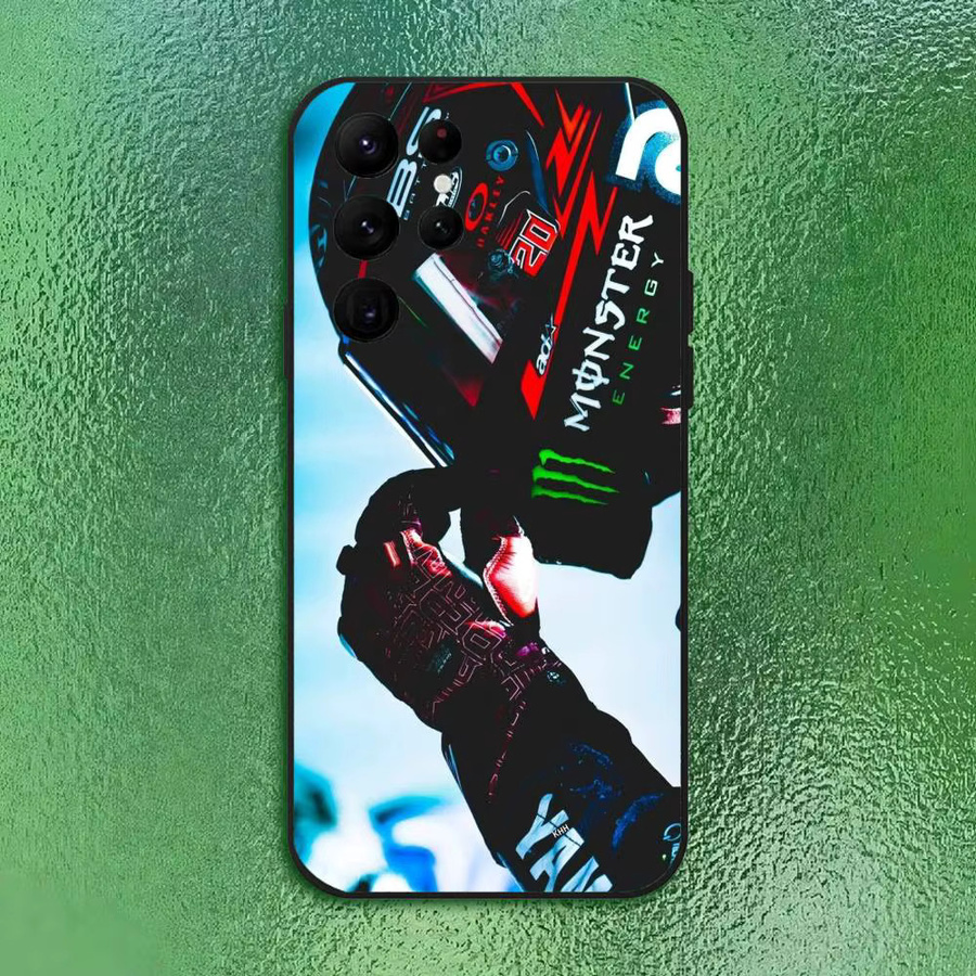 Fabio Quartararo Moto Nr. 20 Softshell Handyhülle für Samsung Galaxy S21 S22 S23 S24 S25 FE Plus in Schwarz und Multicolour - Bild 4