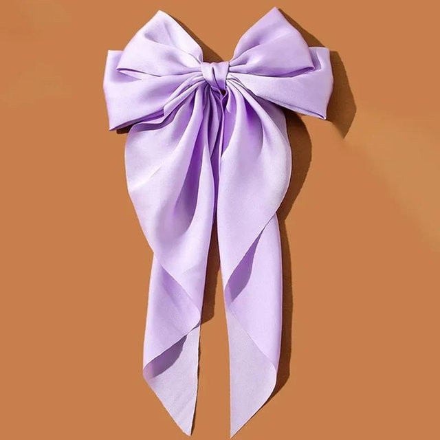 Haarspangen Schleife, Satin, violett, Damen - Bild 1
