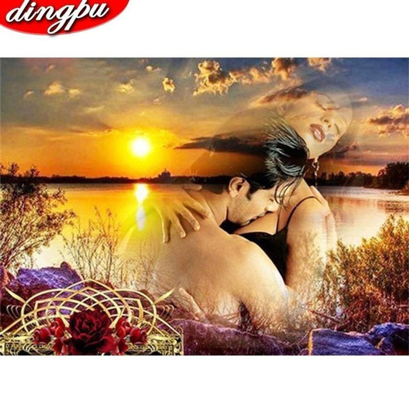 FIYO Diamond Painting 5D Portrait Frau als DIY Diamantstickerei in Mehrfarbig, B x H: 20 x 30 cm - Bild 1