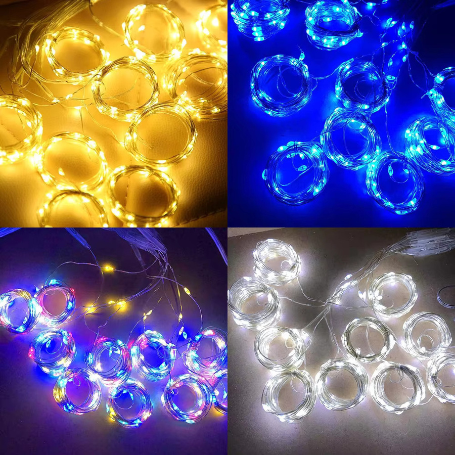 IEEYEEY LED-Vorhang-Lichterkette mit Fernbedienung und USB-Anschluss für Weihnachten und Dekoration - Bild 3