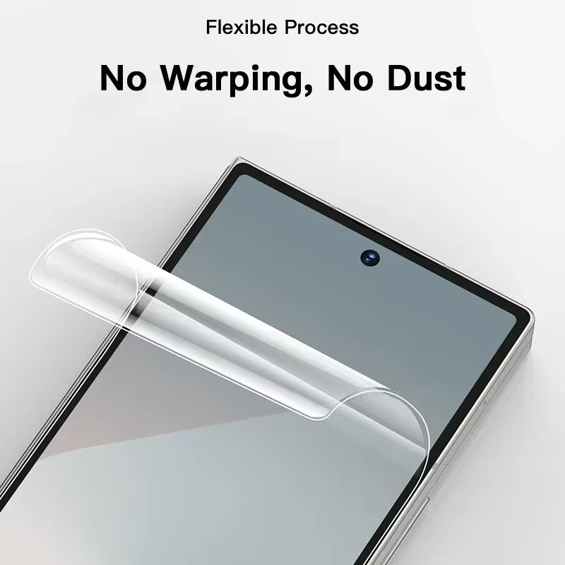Soft TPU Hydrogel Schutzfolien-Set für Samsung Galaxy Z Fold 6 5 4 3 2 SE, Transparent, Full Body Schutz für Innen, Außen, Rückseite und Scharnier - Bild 4