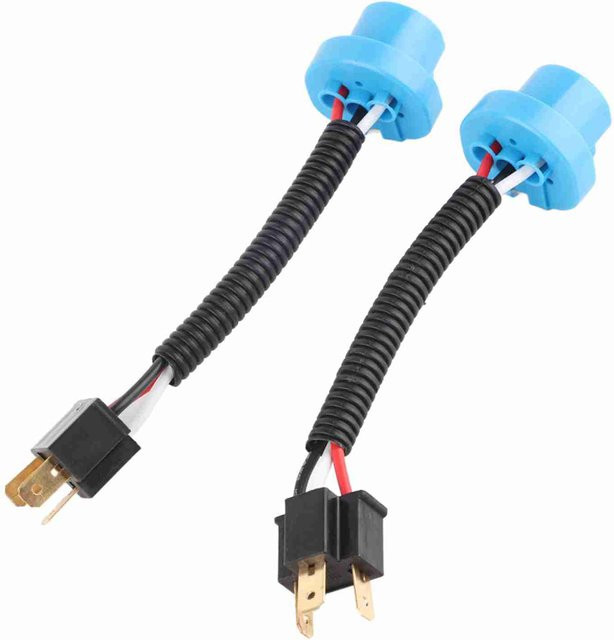 DOACT 2er Set H4 Stecker auf Buchse Scheinwerfer Umwandlungsadapter Kabelset - Bild 1