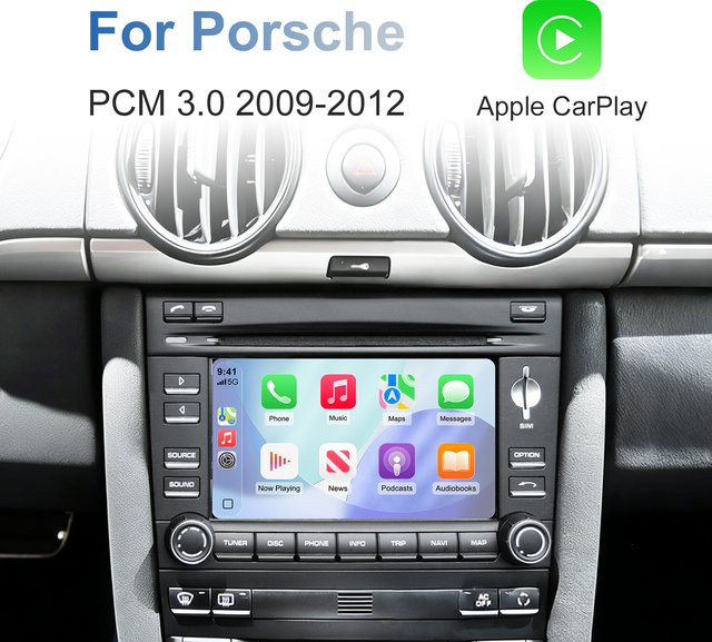 LEXXSON Kabelloses CarPlay und Android Auto Nachrüstkit Decoder-Box für Porsche PCM 3.0 (911, Cayenne, Cayman, Boxster, Panamera 2009-2012) mit Wi-Fi und Bluetooth - Bild 1