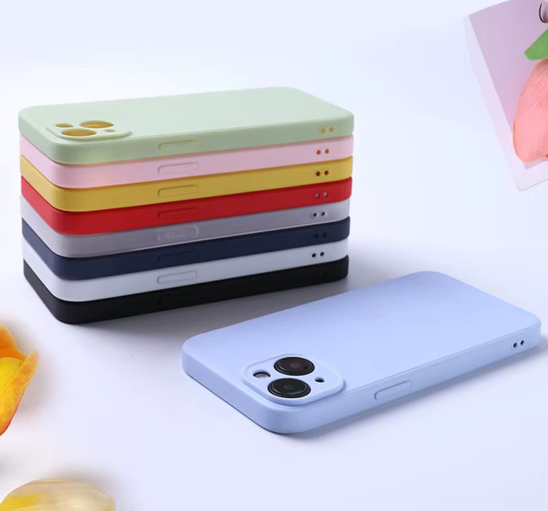Luxuriöse Flüssigsilikon-Handyhülle für iPhone 11, 12, 13, 14, 15, 16 Pro Max und Plus in Bonbonfarben mit weicher Rückseite - Bild 2