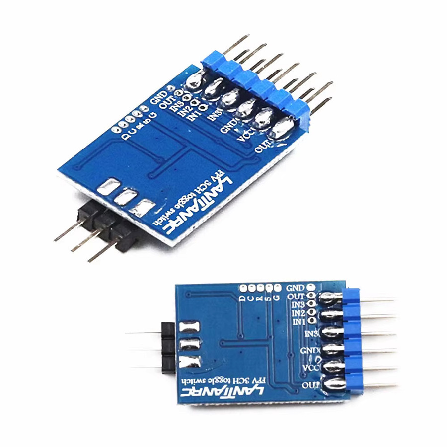 3-Kanal Video-Switcher-Modul 3-Wege-Video-Schaltereinheit für RC FPV Kamera-Drohne in Blau - Bild 2