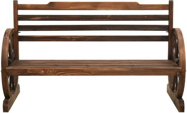 vidaXL Gartenbank aus Massivholz Tanne in Braun, B/H/T: 112 x 78 x 61 cm - Bild 1