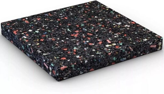 Karibu Unterlegpads aus Gummi für Gartenhäuser, Schwarz, 168 Stück, B/T/H: 7 x 7 x 0,8 cm - Bild 1