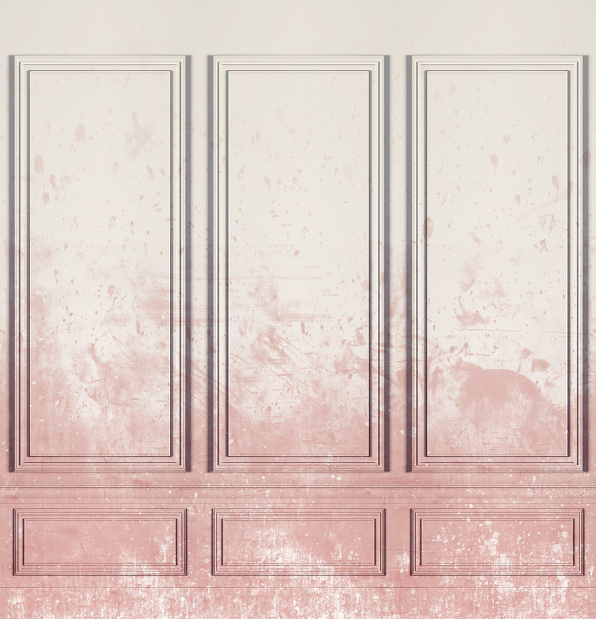 Rebel Walls Mural Patinated Panels Pink Wandtattoo Breite: 270 cm, Höhe: 45 cm - Bild 1