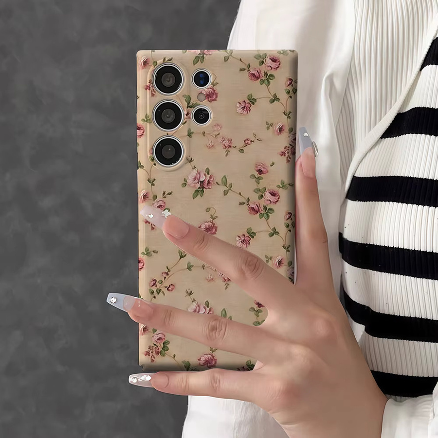 Stoßfeste Handyhülle mit Vintage Rosenranken für Samsung Galaxy S26 S25 S24 S23 Ultra Plus in robuster Doppelschicht-Bauweise - Bild 5