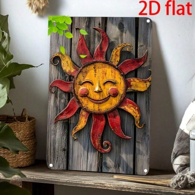 Vintage Metall-Blechschild CIFBUY in Mehrfarbig als Retro Wandkunst für Garten und Outdoor, B: 20,32 cm, H: 31,75 cm - Bild 1