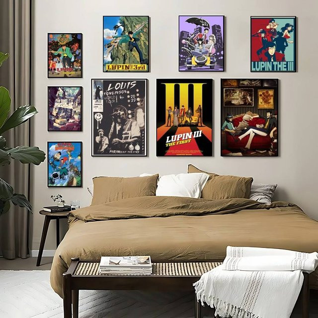 L-Lupin III Comics Poster als Leinwanddruck für dein Wohnzimmer oder Schlafzimmer, moderne Wanddekoration in Mehrfarbig - Bild 1