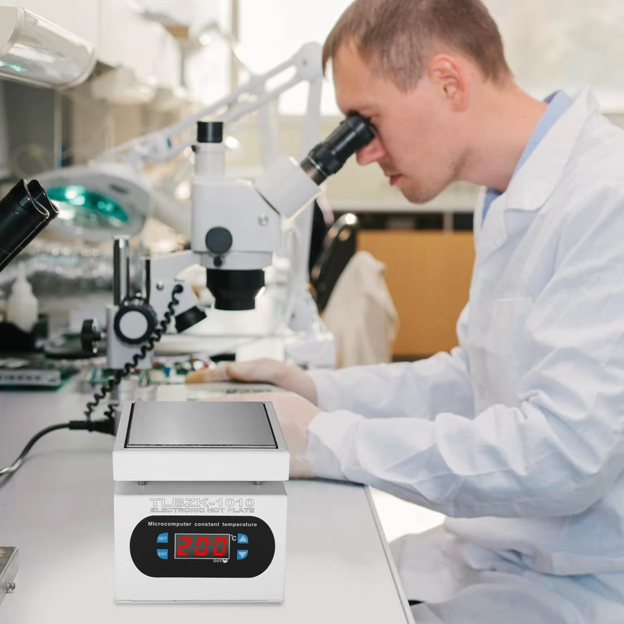 Lpnove Digitale Heizstation zur PCB und LCD-Bildschirm-Reparatur, Elektronische Vorheizplattform in Weiß - Bild 5