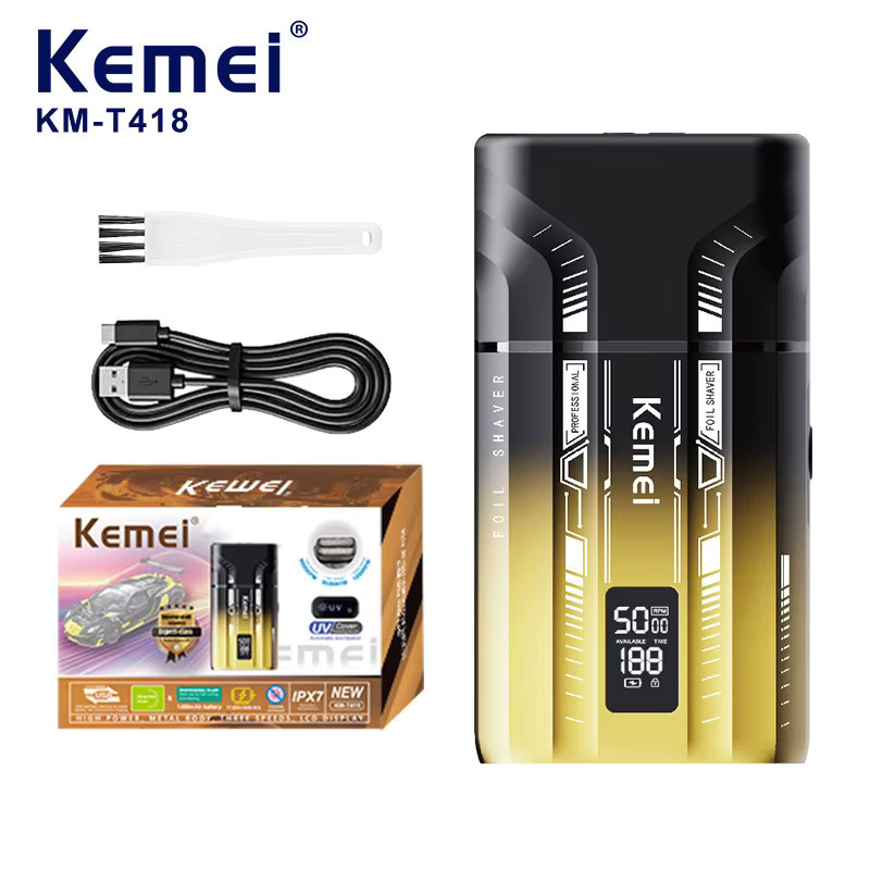 KEMEI Elektrischer Rasierer KM-T418, Schwarz, Herren - Bild 7