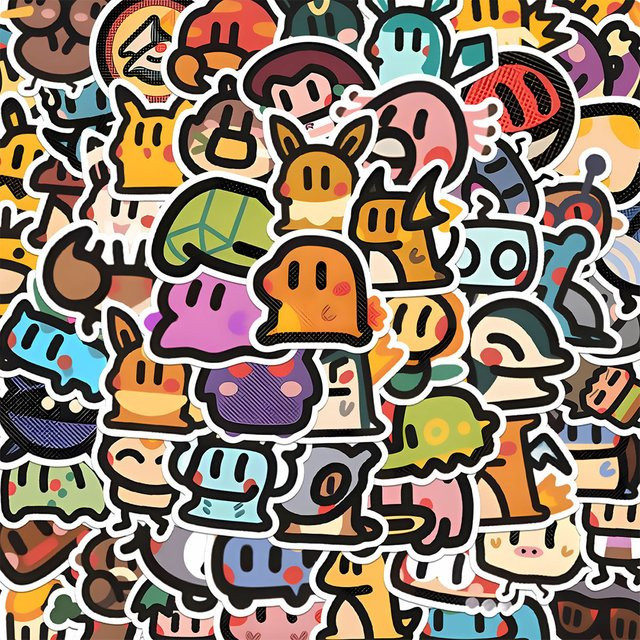 TAKARA TOMY Pokémon Aufkleber, Anime Sticker, Bunt / Mehrfarbig, Zubehör - Bild 1