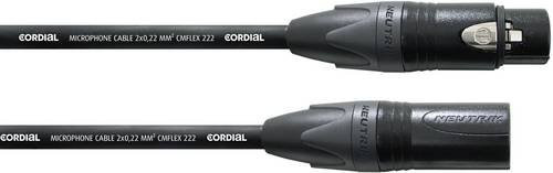 Cordial CPM 20 FM-FLEX XLR Verbindungskabel Schwarz, 1x XLR-Buchse auf 1x XLR-Stecker, Länge: 20,00 m - Bild 1