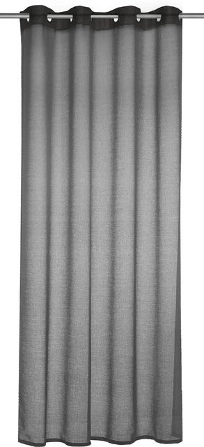 Sehlbach Ösenschal Struktur Grau, blickdicht, Polyester, Höhe: 245 cm, Breite: 140 cm - Bild 1