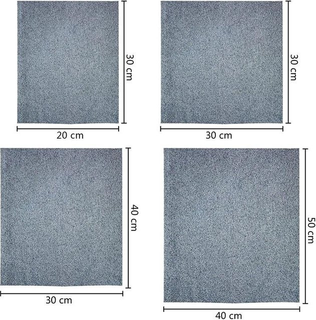 5er Set Elegant Living House Mikrofasertücher für Glas und Fenster, streifenfreie Reinigungstücher, grau, B/H: 30 x 20 cm - Bild 1