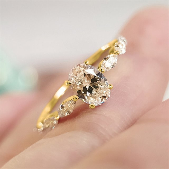 Huitan Ring, ovaler CZ, Damen - Bild 1