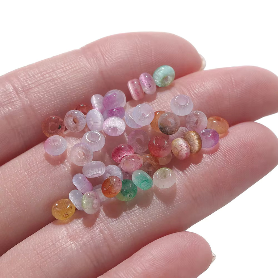 AGCFABS Perlen Glas Imitation Cat Eye, 4mm, Rund - Bild 5