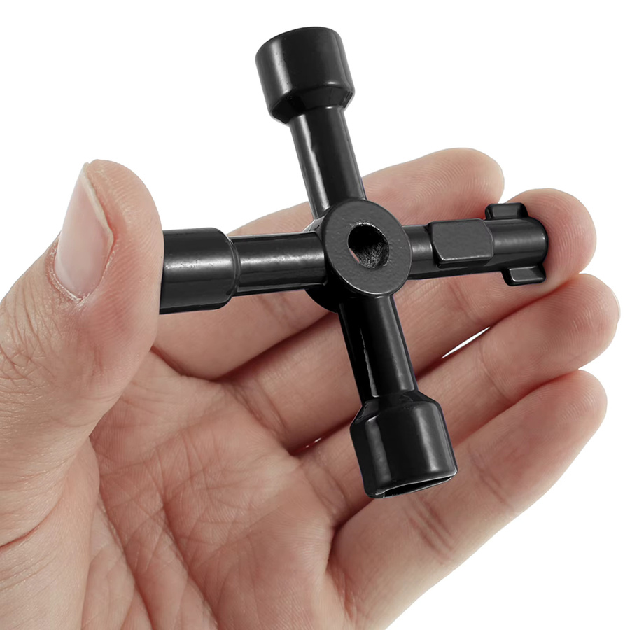 Toorise Universal 4-Wege-Kreuzschalterschlüssel in Schwarz für Reparaturen an Aufzügen und elektrischen Schränken - Bild 6