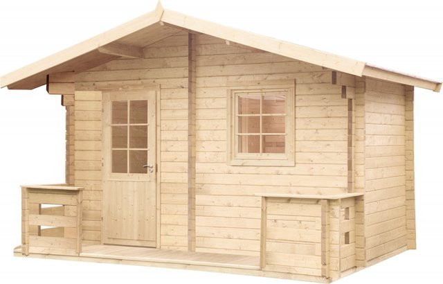 Gartensauna Wolff Finnhaus SWANA aus Fichte in Braun, B/T/H: 460 x 210 x 221 cm - Bild 1
