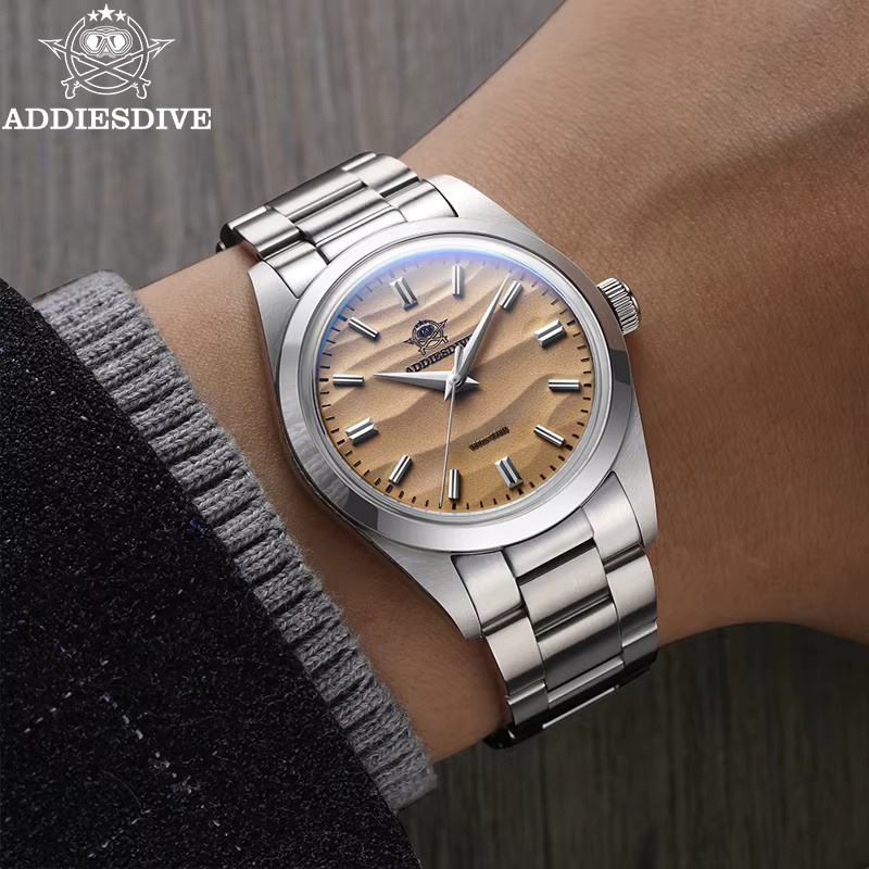 ADDIESDIVE Armbanduhr, Quarz, Edelstahl, 36 mm, Herren, Silber - Bild 5