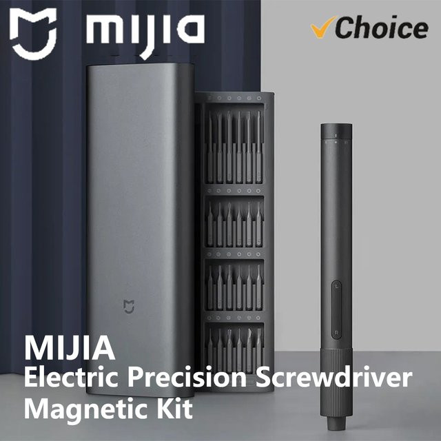 MIJIA Elektrischer Präzisions-Schraubendreher-Satz mit 400+ S2-Stahl Bits, Typ-C Aufladbar, 2-Gang-Drehmoment, Schwarz - Bild 1