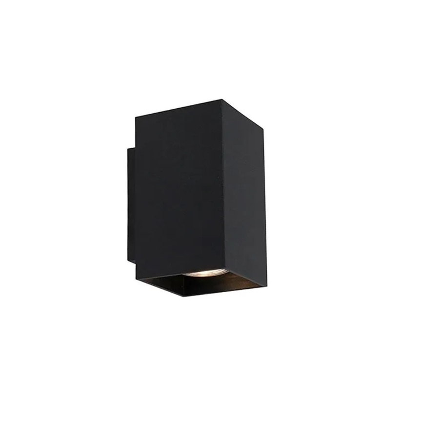 QAZQA Moderne Wandleuchte Quadratisch Schwarz mit Up-Down Lichteffekt und GU10 Fassung - Bild 2
