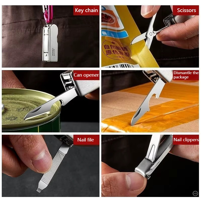 PLYS Mini-Multifunktions-Klappmesser aus Edelstahl mit Schere, Schraubendreher und Nagelknipser als EDC-Multitool - Bild 4