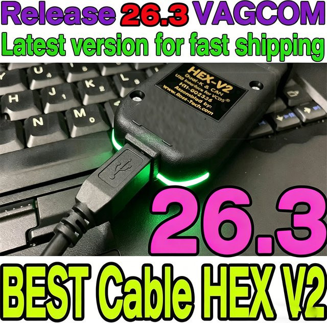 HEX-V2 VCDS USB-Schnittstelle für VW, Audi, Skoda und Seat mit VAG-COM 25,3 Software, Schwarz - Bild 1