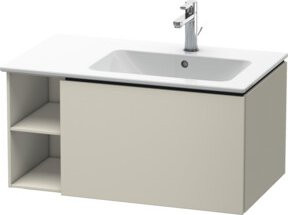 Duravit Waschtischunterschrank L-Cube in Taupe Matt mit 1 Auszug und Beckenanschluss rechts, B/T/H: 82 x 40 x 48,1 cm - Bild 1