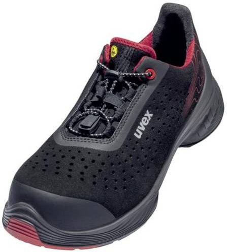 Uvex 1 G2 ESD Sicherheitshalbschuh S1P in Rot-Schwarz, Größe 43 - Bild 1