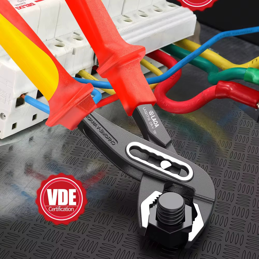 LAOA VDE Wasserpumpenschlüssel 10 Zoll isolierte Rohrzange aus Chrom-Vanadium für Elektriker - Bild 5