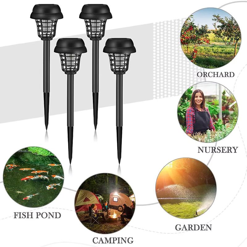 TLEDMP Solar-Insektenvernichter mit LED-Licht und 2 Modi, wasserdichte Mückenschutzlampe für Garten und Camping - Bild 5
