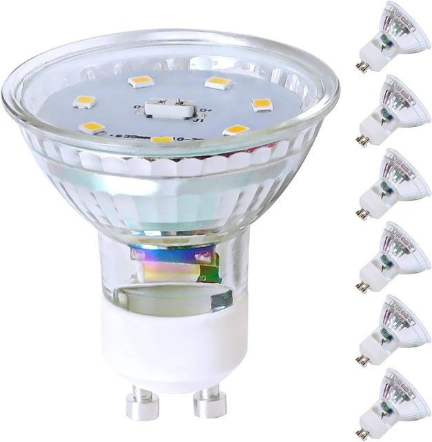 NETTLIFE LED Leuchtmittel GU10 aus Glas in Transparent, 6er-Set - Bild 1