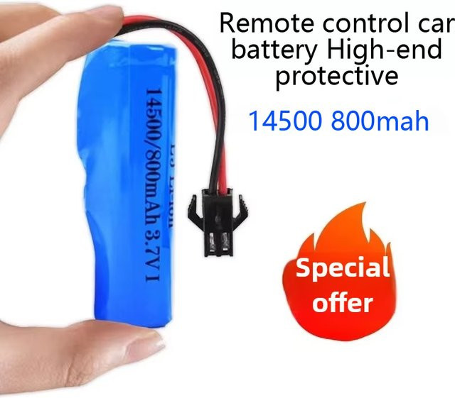HONGXUNJIE 14500 AA Akku 3,7 V 800 mAh Blau für Spielzeug und Fernbedienungen - Bild 1