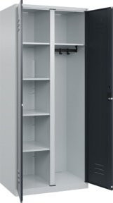 C+P Wäschespind Classic PLUS Garderobenspind mit 2 Abteilen, Anthrazitgrau, B/T/H: 80 x 50 x 185 cm - Bild 1